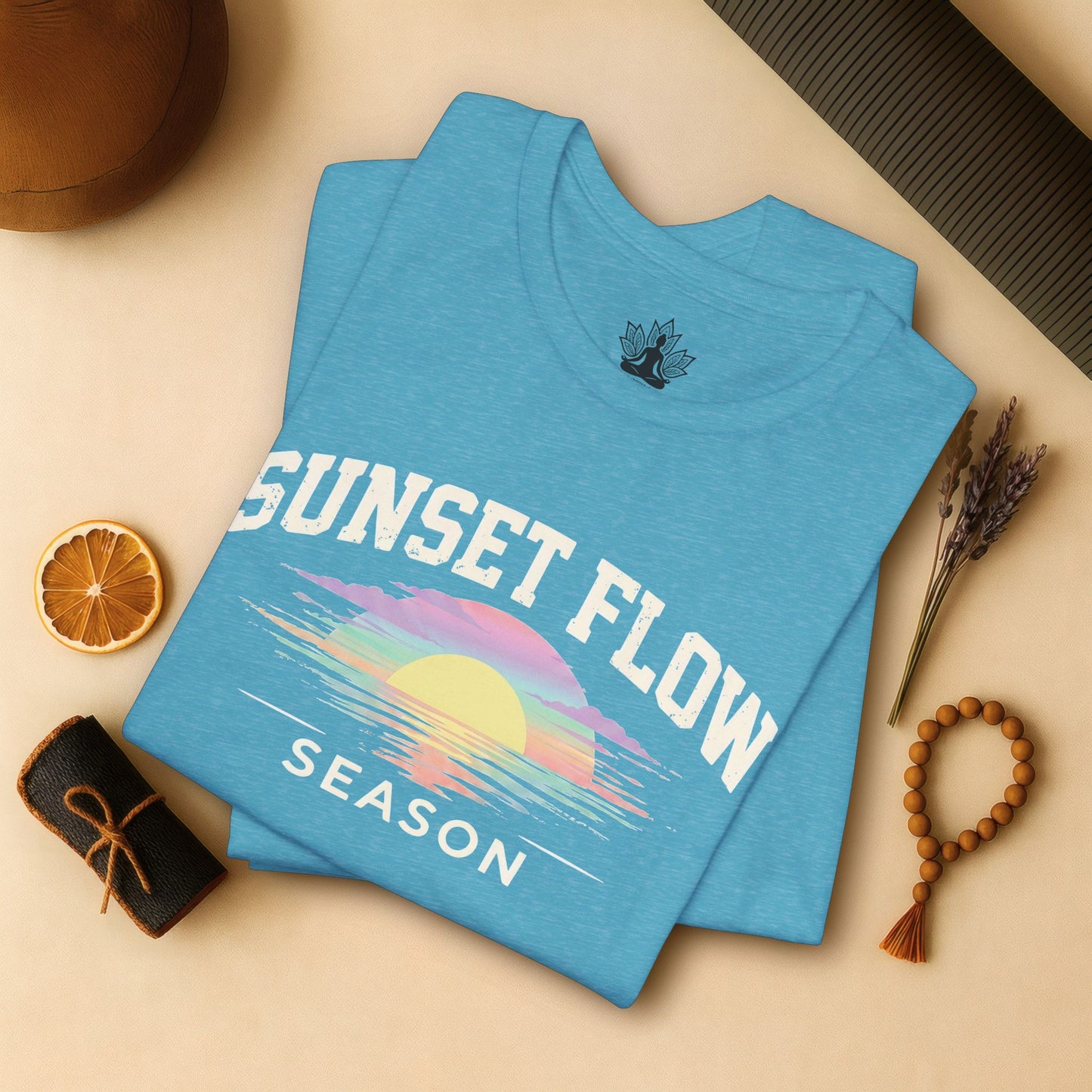 Retro Pastel Sunset Flow Season Tee