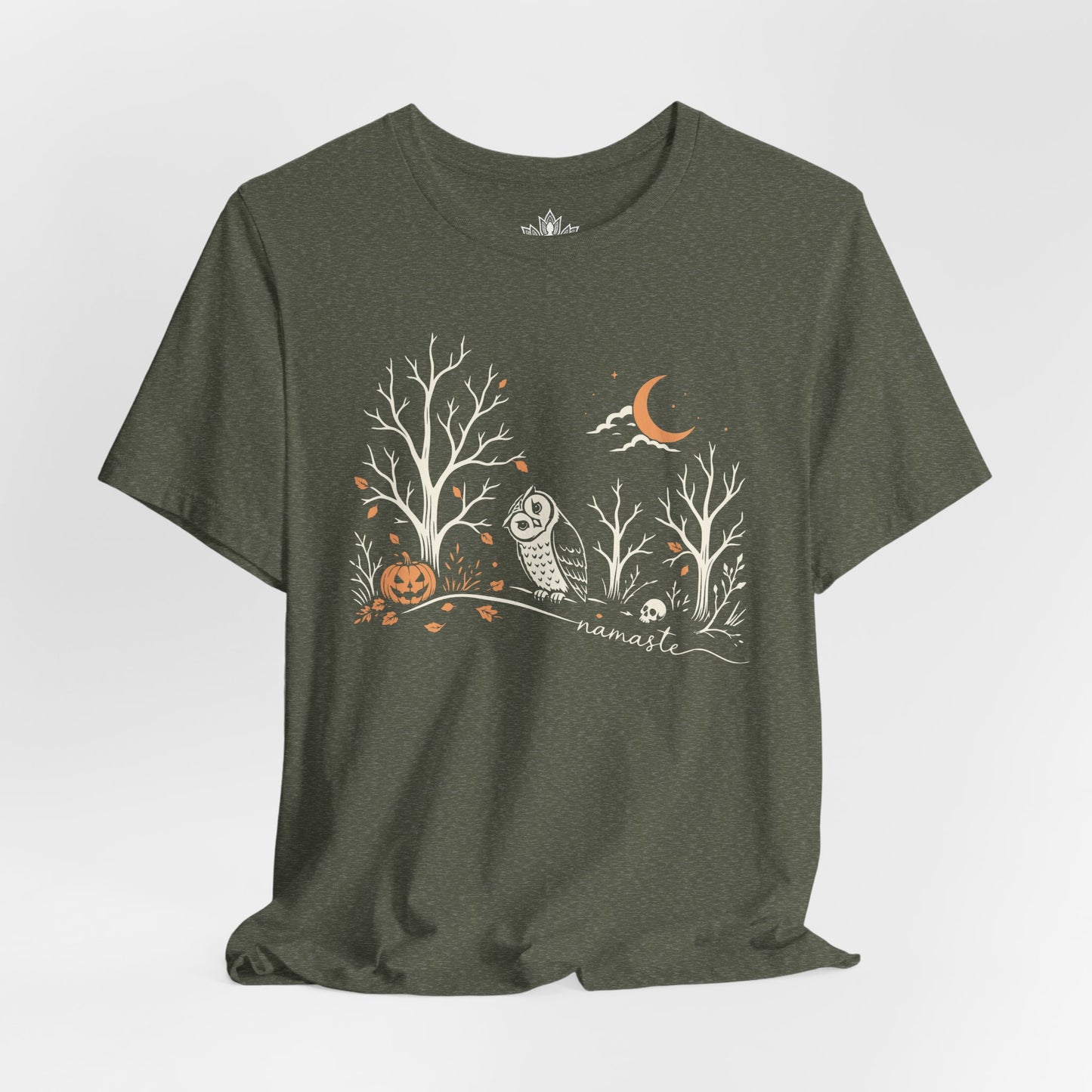 Namaste Forest Owl Halloween Edition Tee