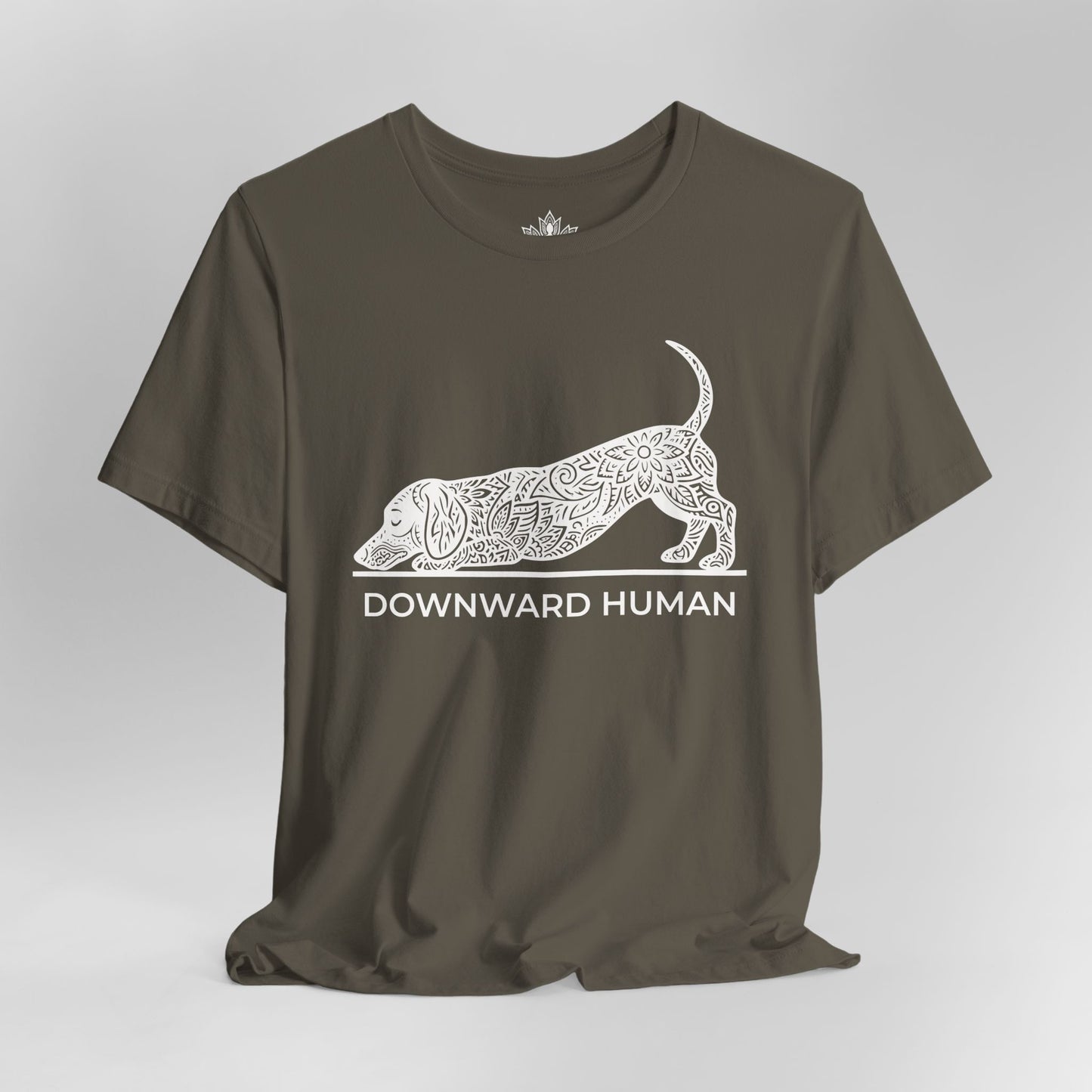Teckel mandala 'Downward Human' - Chien Saucisse