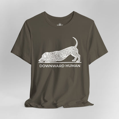 Teckel mandala 'Downward Human' - Chien Saucisse