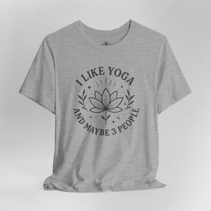 I Like Yoga & Maybe 3 People – Lotus Graphic Tee