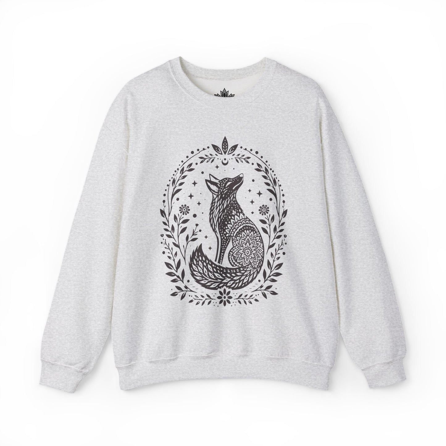 Boho Mandala Fox Linocut Sweatshirt