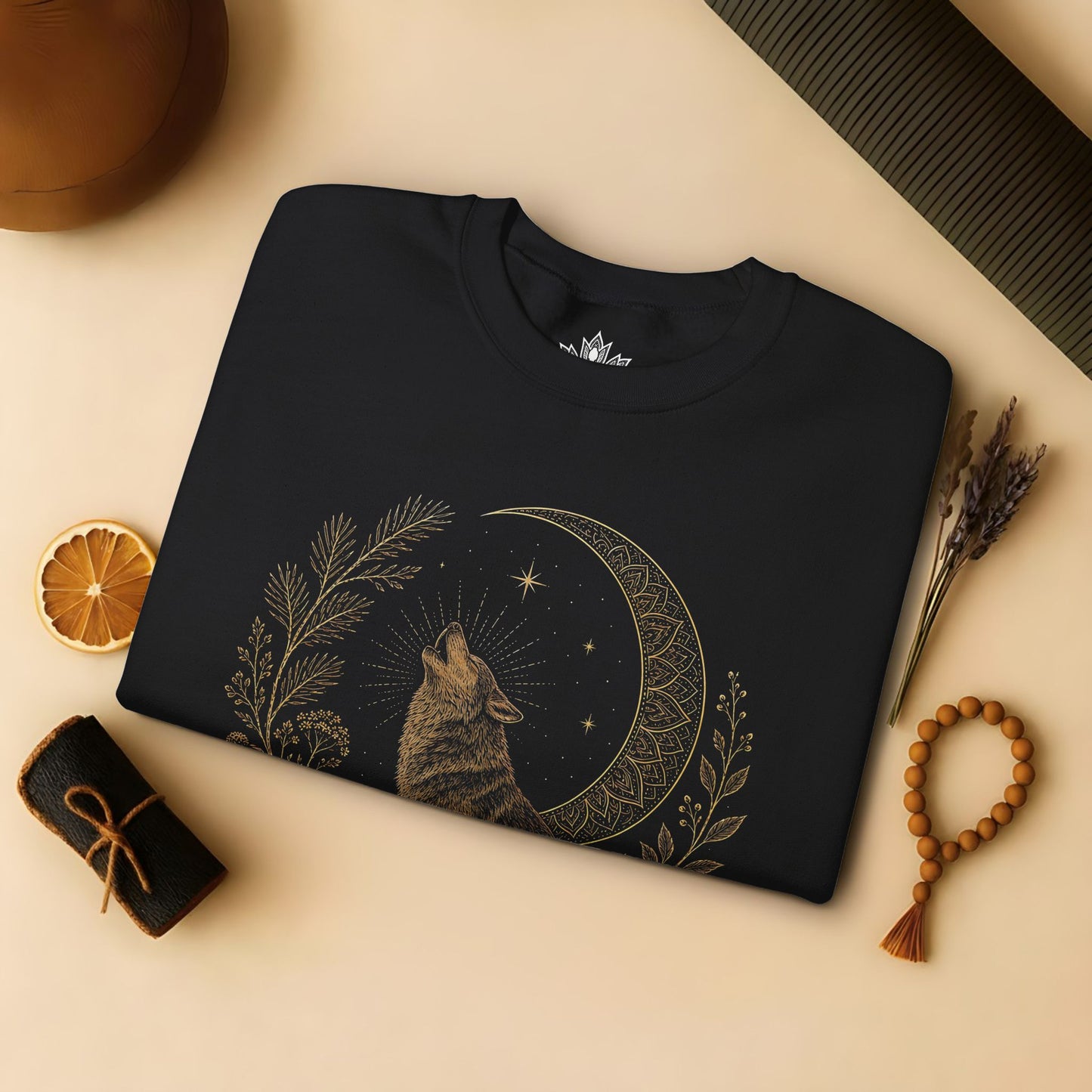 Wolf Song Mandala Moon Sweatshirt
