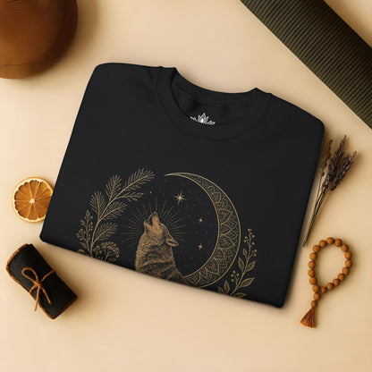 Wolf Song Mandala Moon Sweatshirt