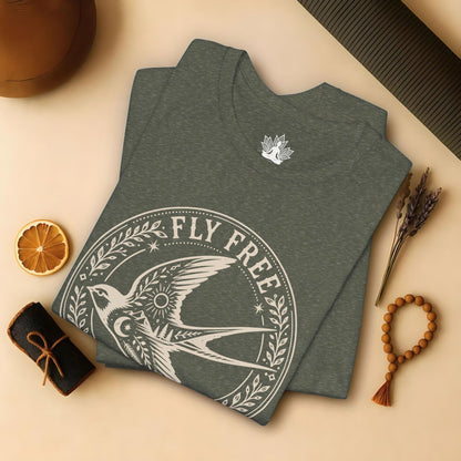 Fly Free, Little Bird Badge Tee