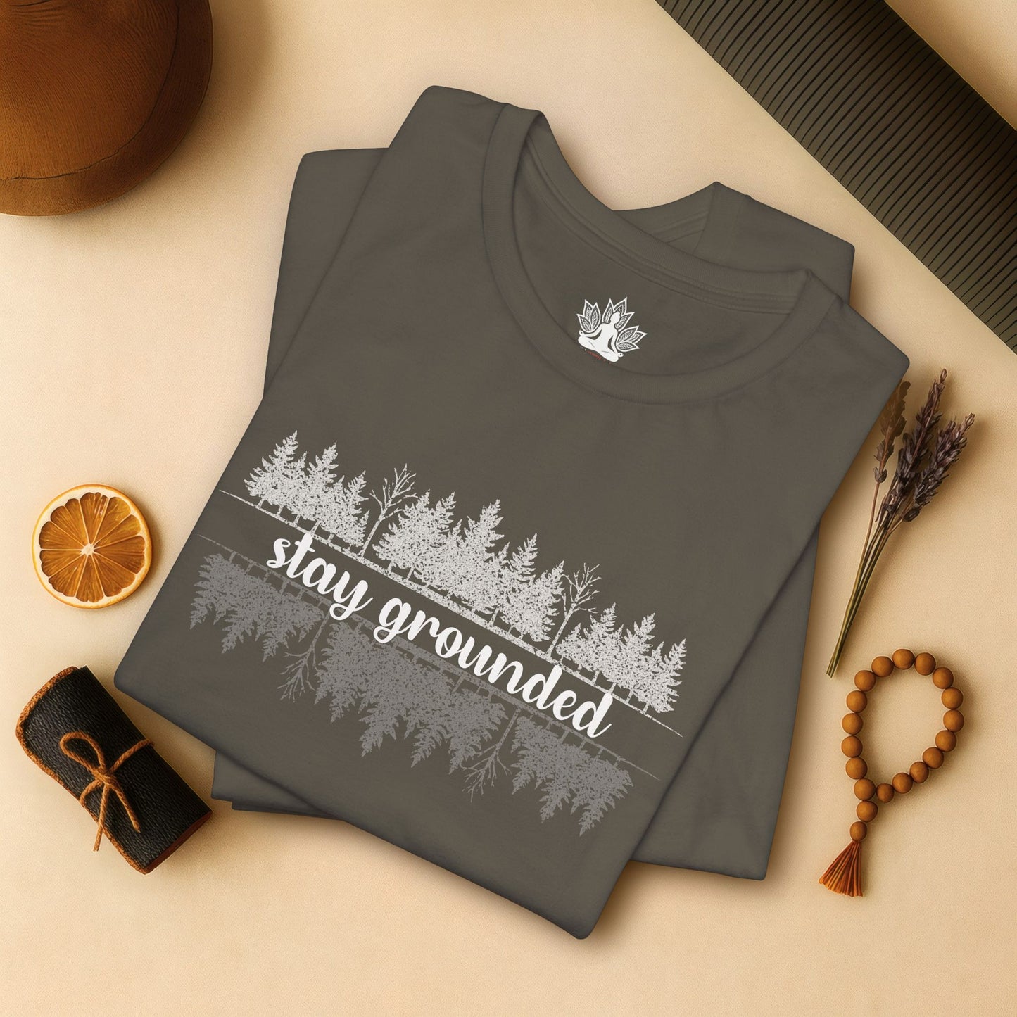 Stay Grounded – Mindful Forest Reflection Men Tee