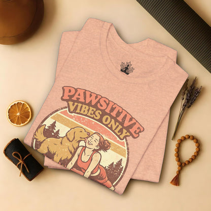 Retro Yogini & Happy Golden Retriever Tee