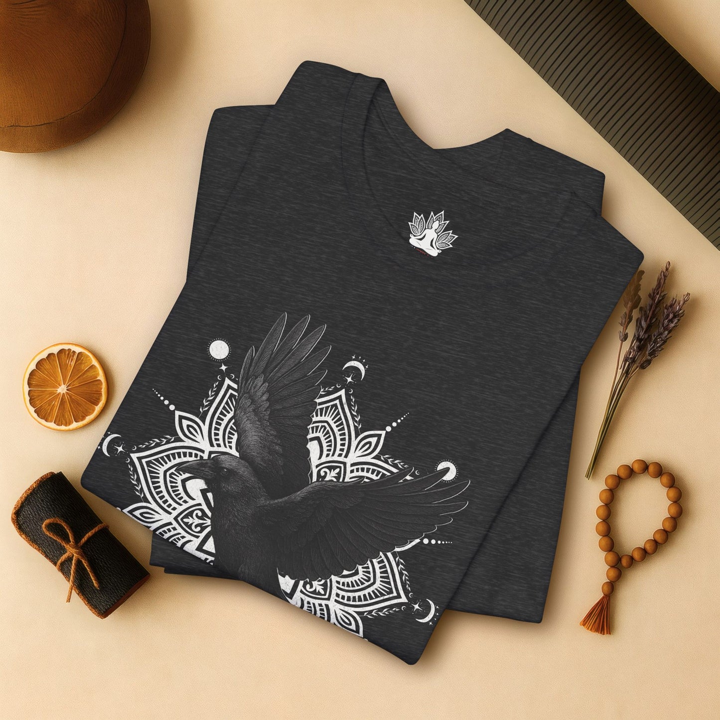 Mystic Raven – Mandala Moon Freedom Men Tee