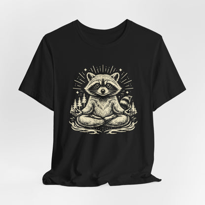 Cute Meditating Raccoon – Animal Spirit Tee