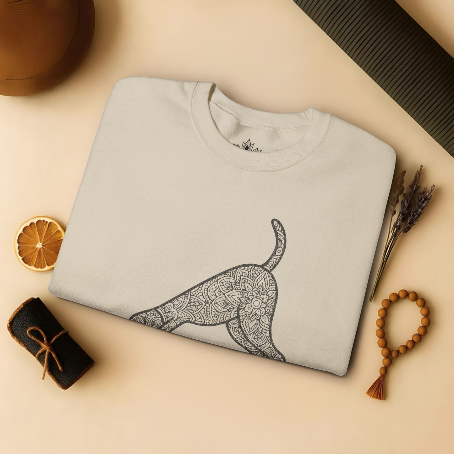 Downward Human Sweater - Mandala Dog