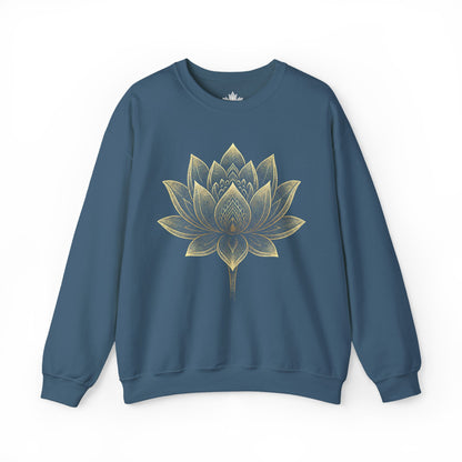 Sweat-shirt Fleur de lotus dorée