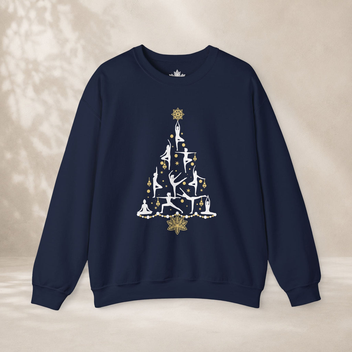 Printify Sweatshirt Yoga Poses Christmas Tree Sweatshirt Yoga Poses Christmas Tree Sweatshirt