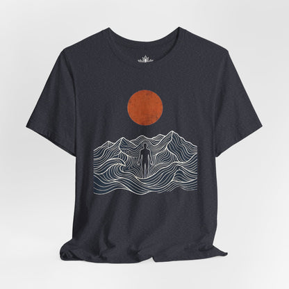 Retro Mountain Pose Men Tee