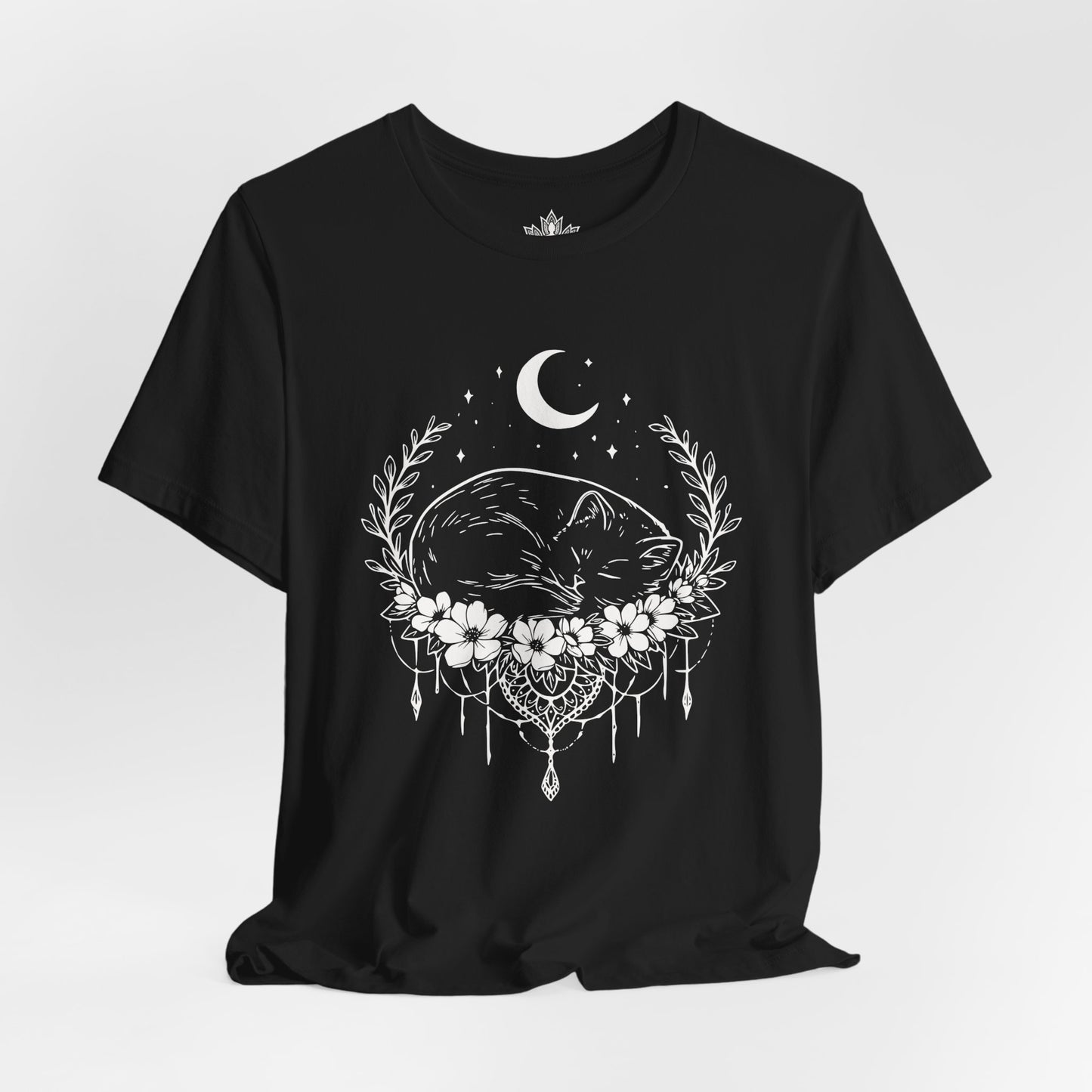 Sleeping Cat -  Moon Meditation Yoga Tee