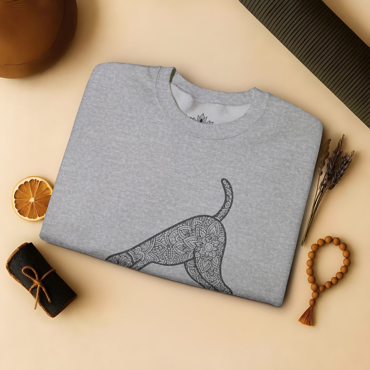 Downward Human Sweater - Mandala Dog