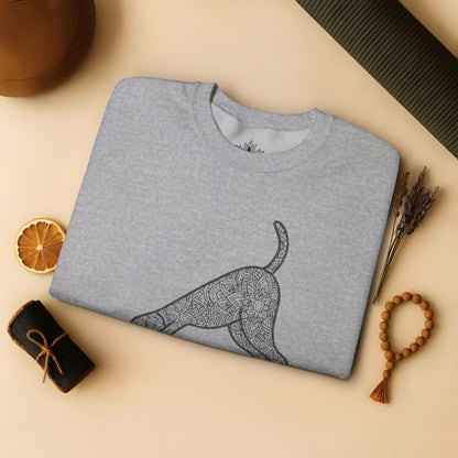 Downward Human Sweater - Mandala Dog