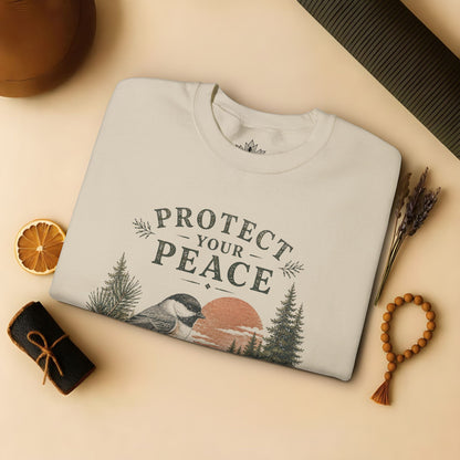 Protect Your Peace Retro Chickadee Sweatshirt