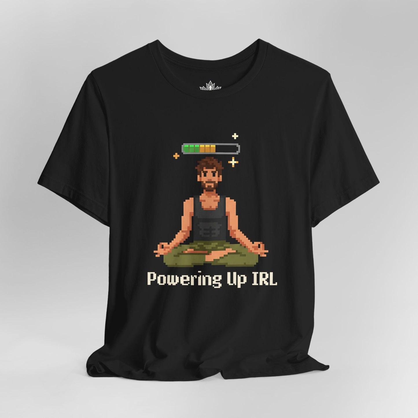 Powering Up IRL - Pixel Art Yogi Men Tee
