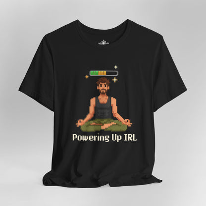 Powering Up IRL - Pixel Art Yogi Men Tee