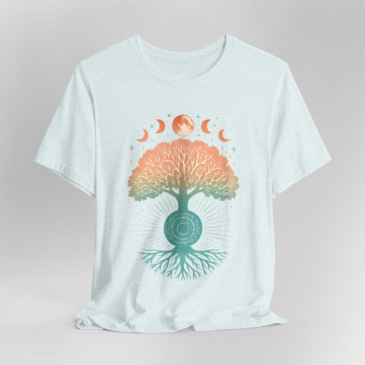 Mystic Roots Rising - Pastel Lunar Mandala Tee