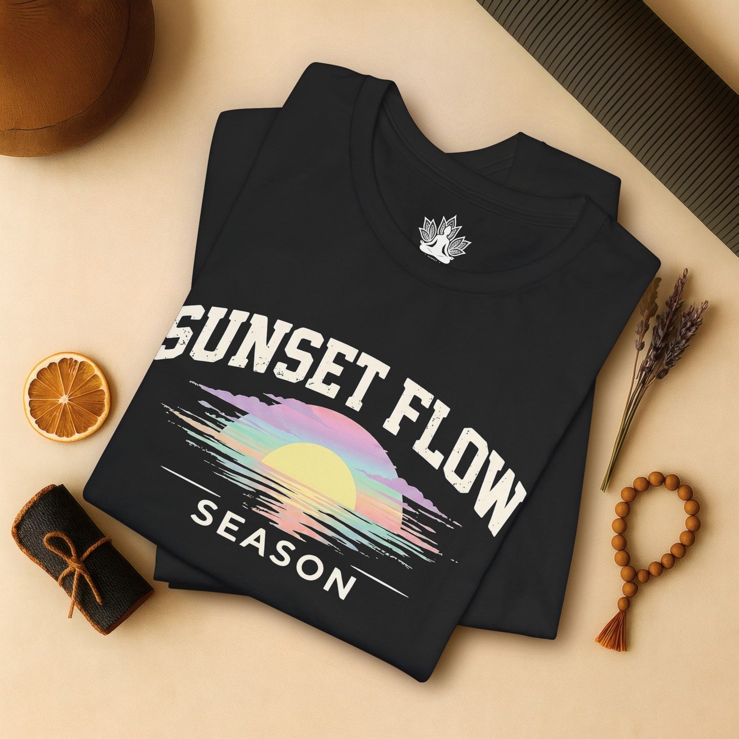 Retro Pastel Sunset Flow Season Tee