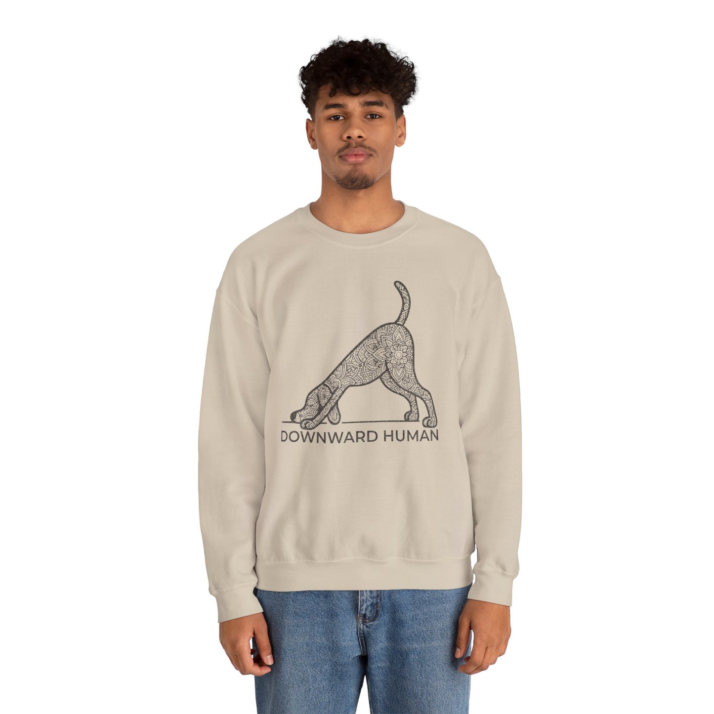 Downward Human Sweater - Mandala Dog