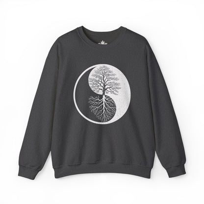 Arbre Yin Yang - Sweat-shirt à racines miroir