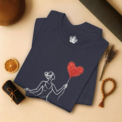 Let Love Rise – Line Art Valentine Tee