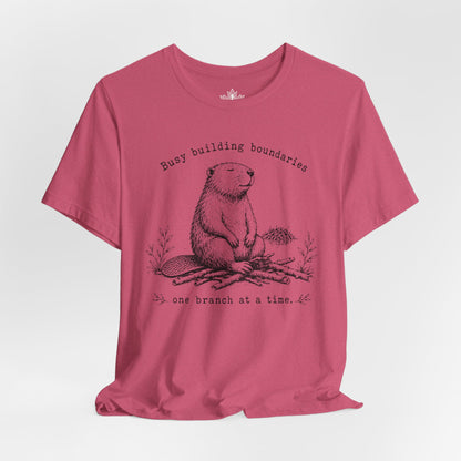 Busy Building Boundaries Beaver Tee