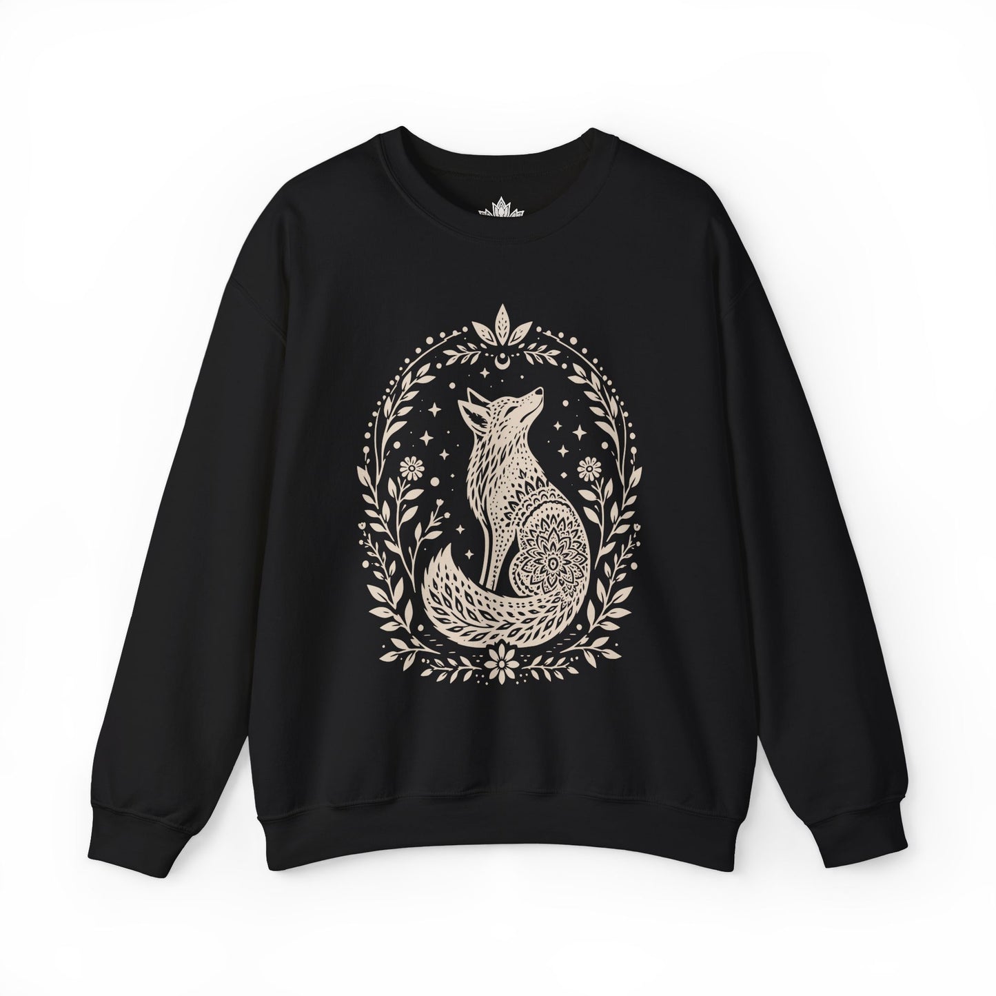 Boho Mandala Fox Linocut Sweatshirt