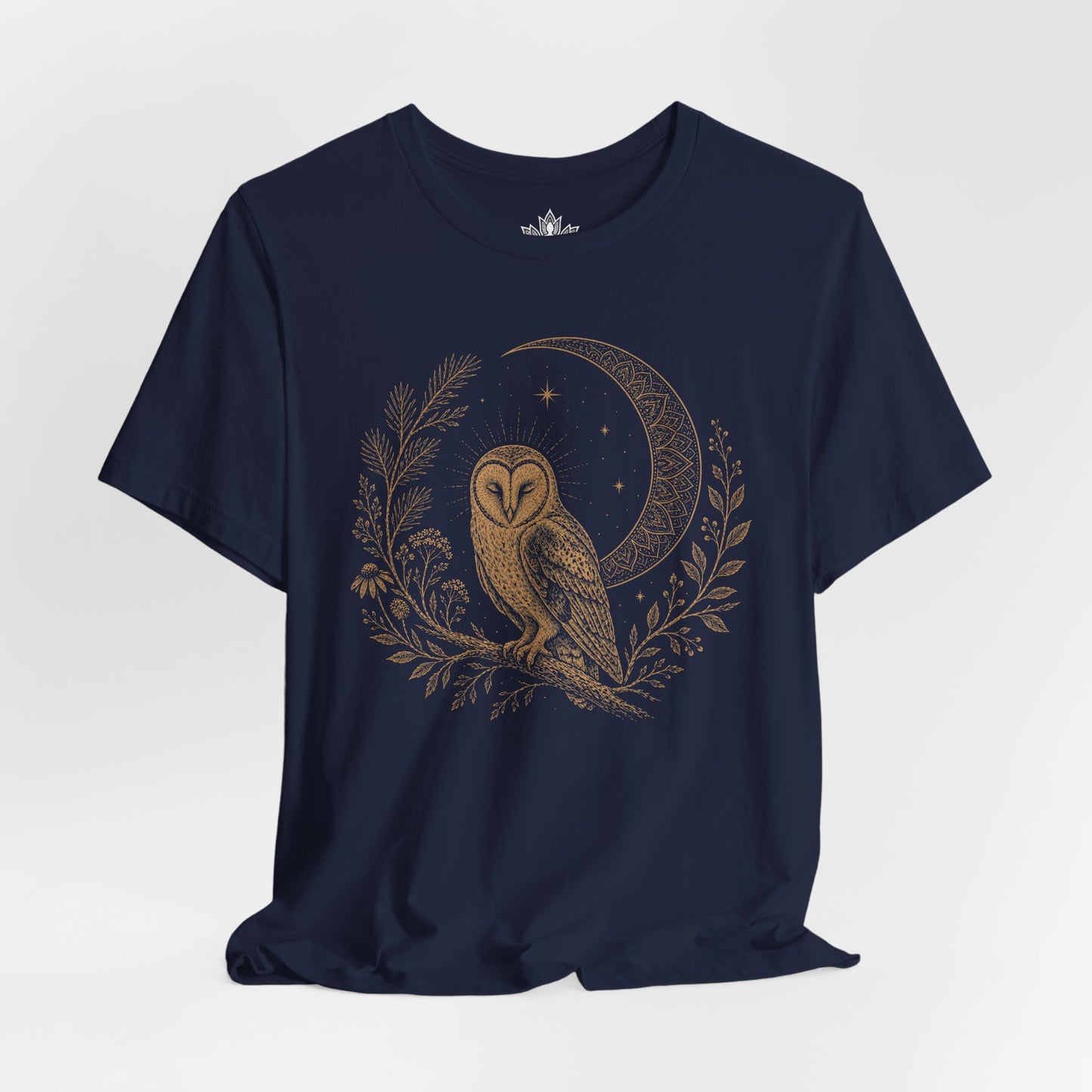Barn Owl Mandala Moon Tee