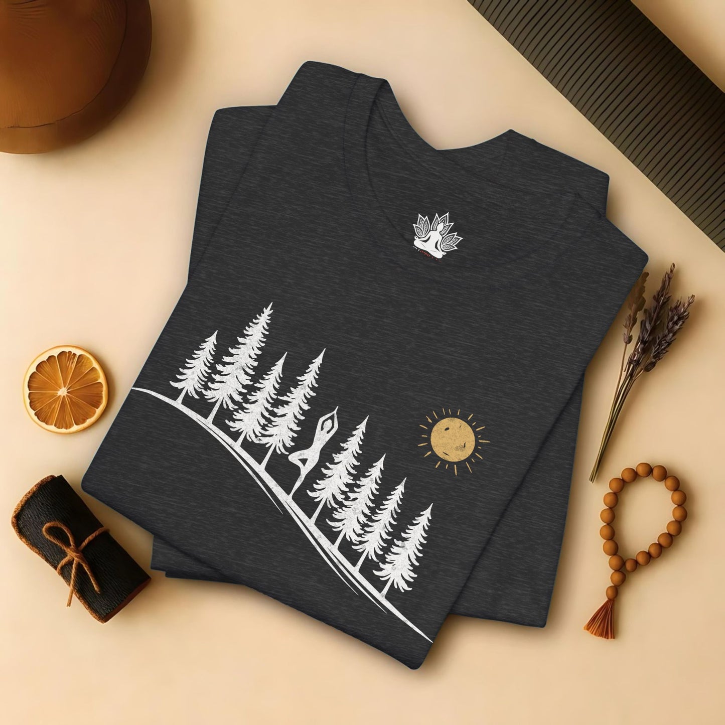 Forest Tree Pose Yoga – Balance in Nature Tee