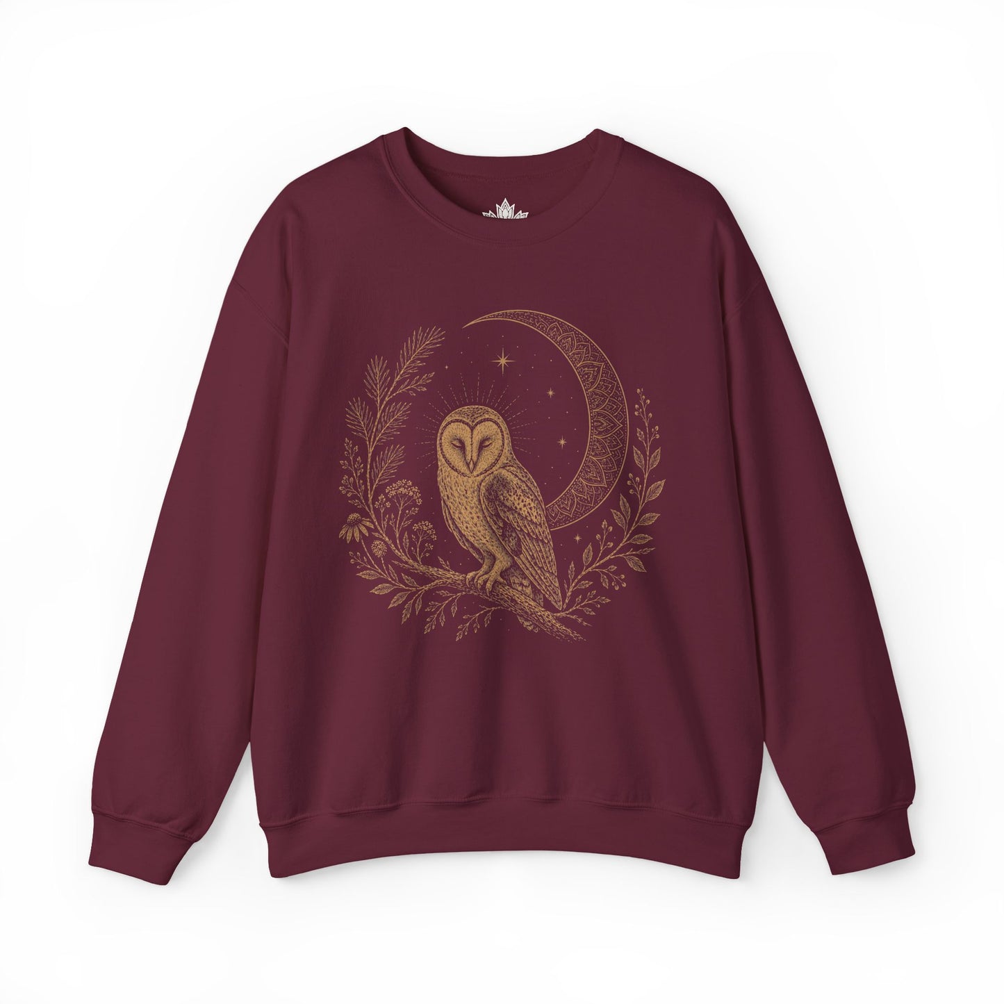 Barn Owl Mandala Moon Sweatshirt