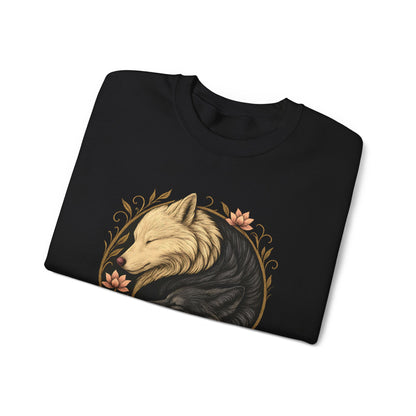 Loups Yin Yang - Sweat-shirt Équilibre Spirituel