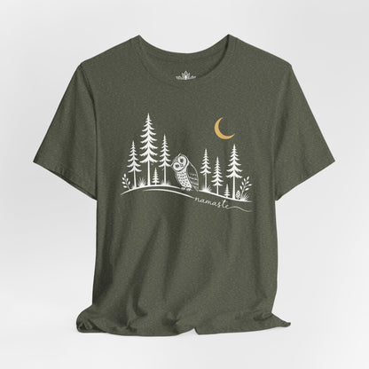 Namaste Forest Owl Tee
