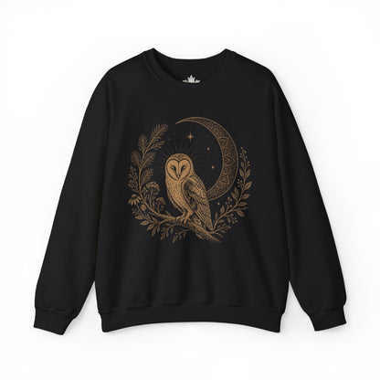 Barn Owl Mandala Moon Sweatshirt