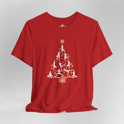 T-shirt de Noël Yoga Poses Christmas Tree – Pleine conscience