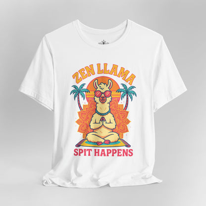 A Zen Llama – Spit Happens Tee