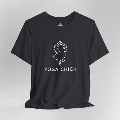 Minimalist Yoga Chick – Cute Mindful Humor Tee
