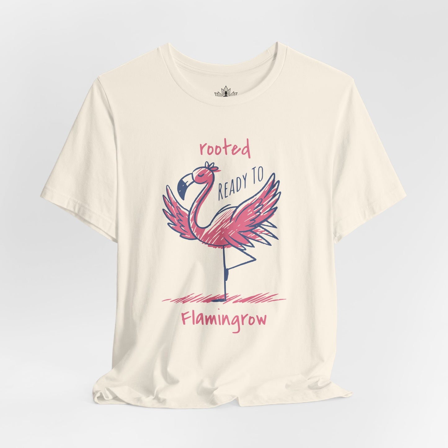 Flamingrow Tree Pose – Rooted & Mindful Flamingo Tee