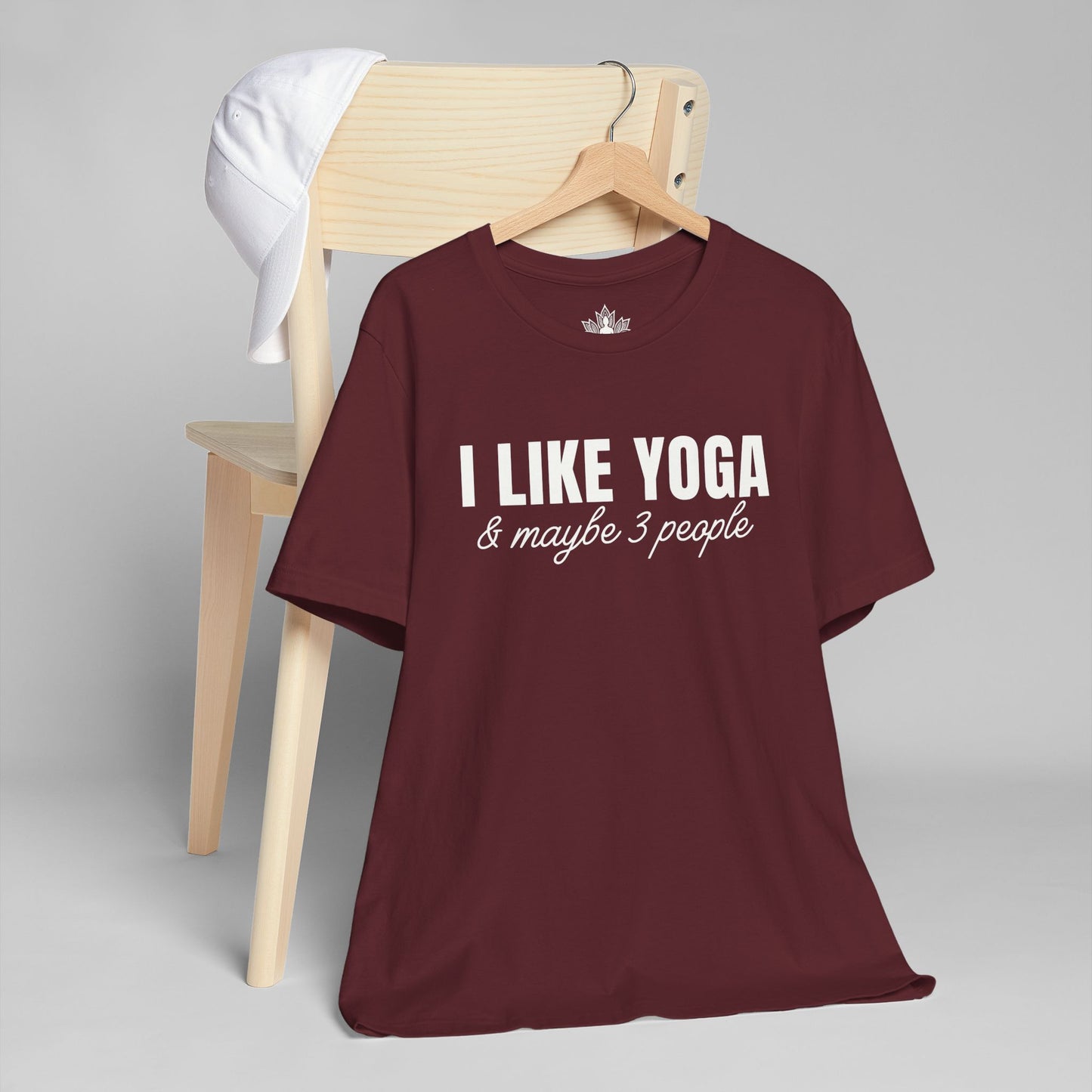 I Like Yoga & Maybe 3 People - Funny Men Tee