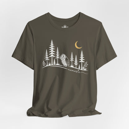 Namaste Forest Owl Tee