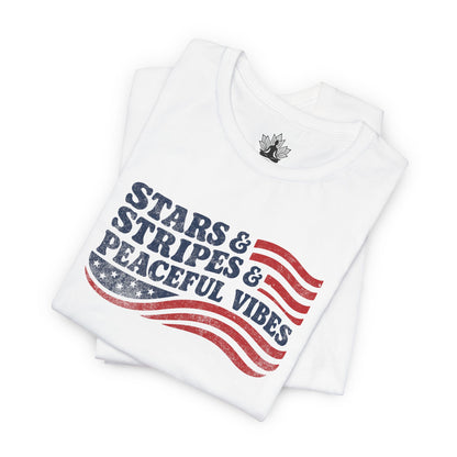 Stars & Stripes & Peaceful Vibes Men Tee