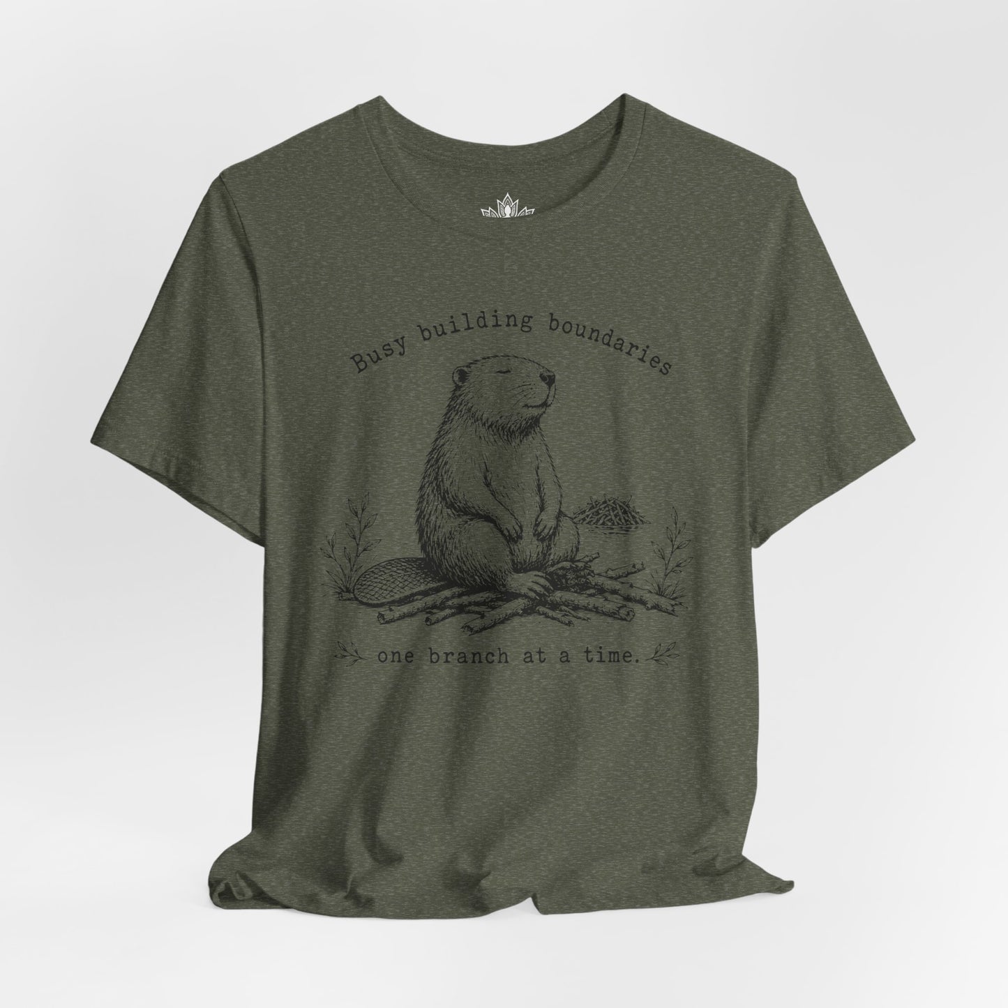Busy Building Boundaries Beaver Tee