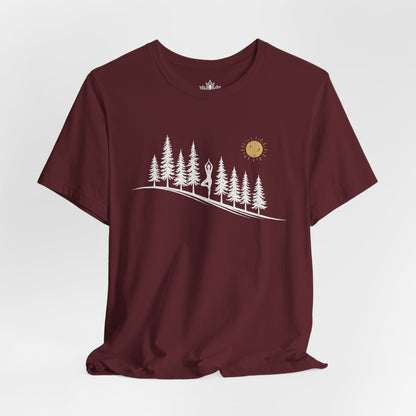 Forest Tree Pose Yoga – Balance in Nature Tee