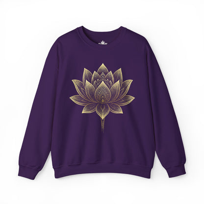 Sweat-shirt Fleur de lotus dorée