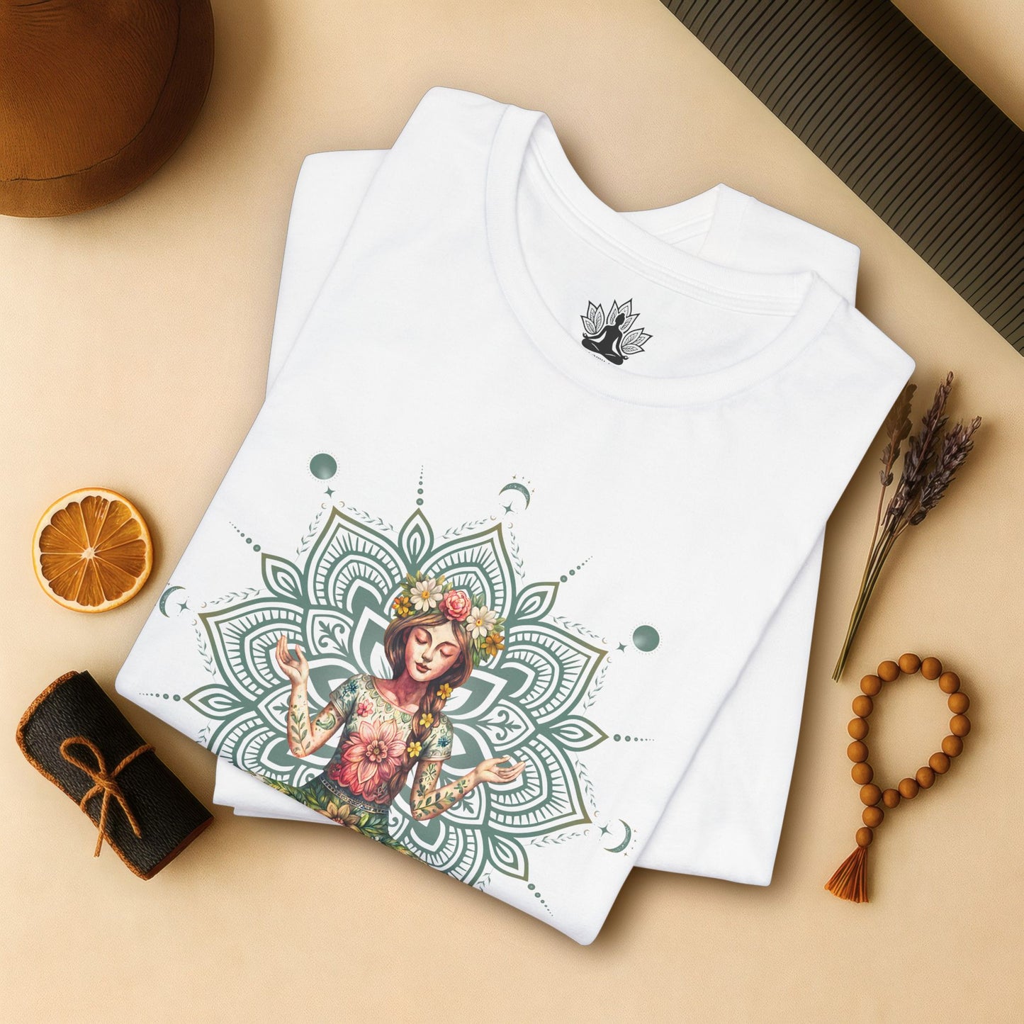Flower Meditation Boho Tee