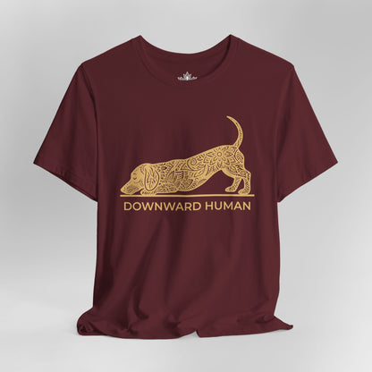 Teckel mandala 'Downward Human' - Chien Saucisse
