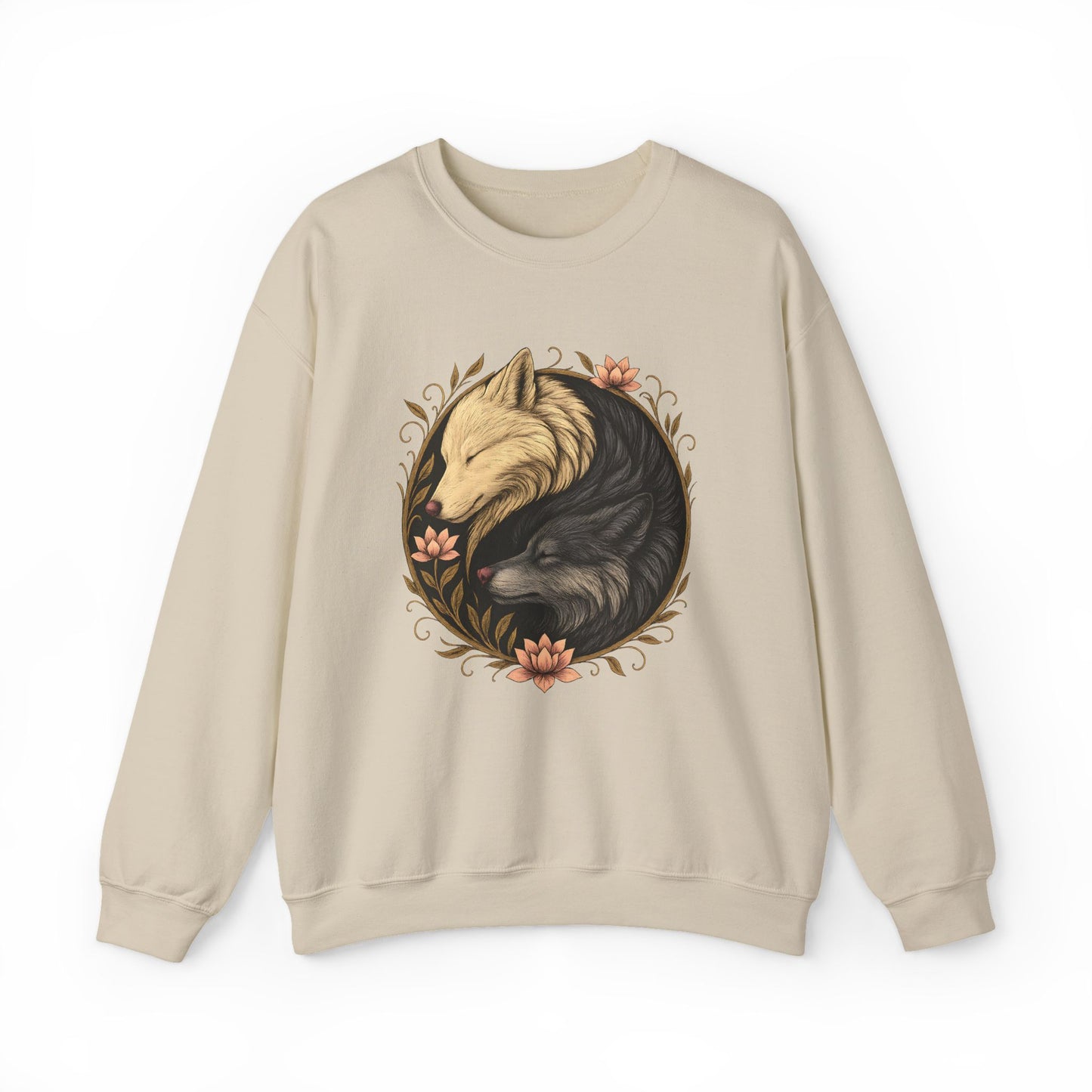 Loups Yin Yang - Sweat-shirt Équilibre Spirituel
