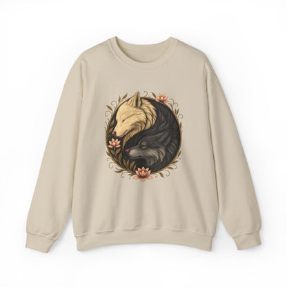 Loups Yin Yang - Sweat-shirt Équilibre Spirituel